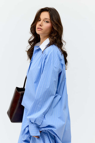 SUKIENKA KOSZULOWA BLUE STRIPES